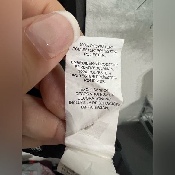 Lucky Brand Embroidered Beads Sheer Black Blouse Size Small - Picture 6 of 6